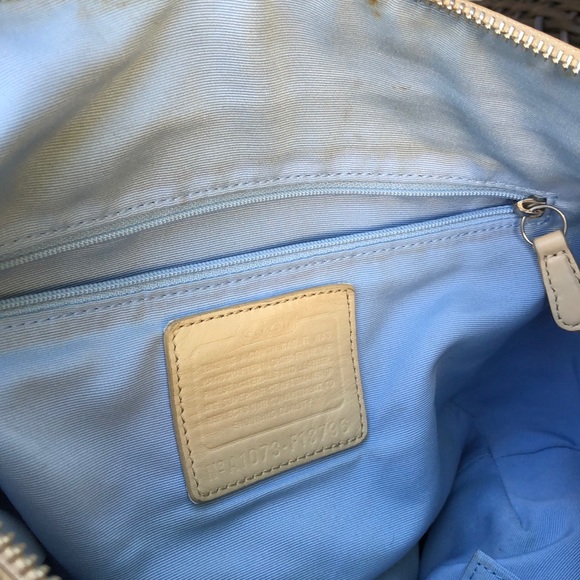 (1090) Coach Soho Pleated Scarf Sateen Shoulder Bag - Picture 4 of 5